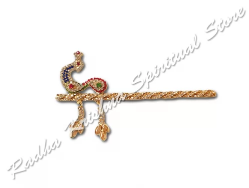 Ethnic Peacock Twist Krishna Medium Murli Bansuri Flute