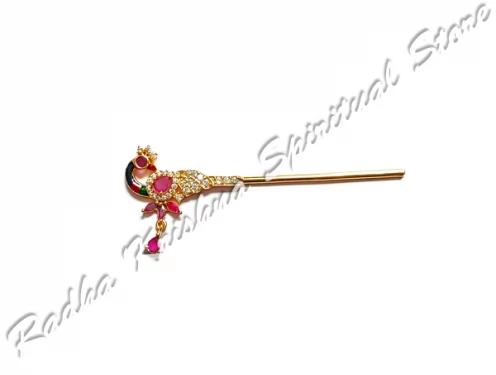 Starry Peacock Gems God Krishna Flute Bansuri