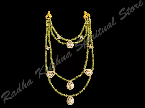 Halskette aus Halbedelmetall mit Waldland-Limette-Motiv